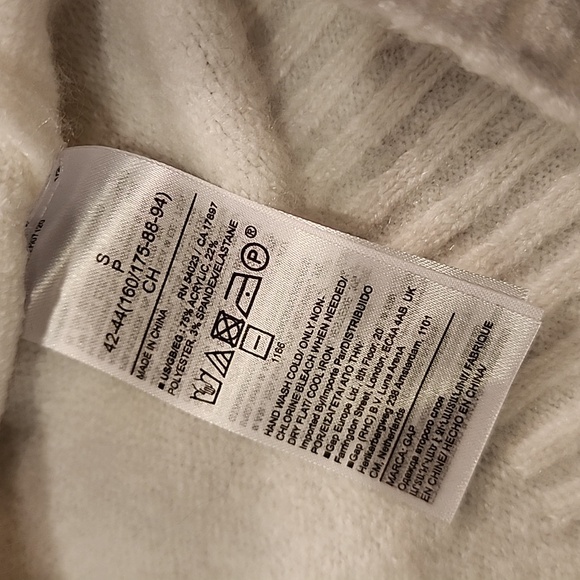 NWT Womens Cream Fairisle Crewneck GAP sweater Size Small - Picture 6 of 6